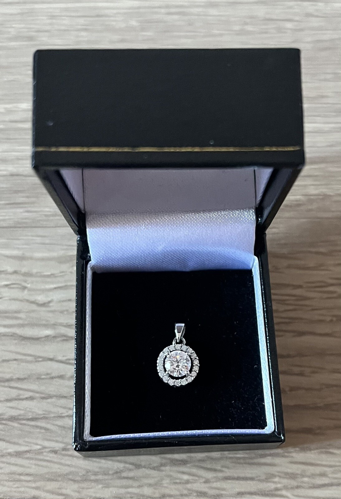 Sterling Silver And Cubic Zirconia Circular Pendant, Small Size, See Description