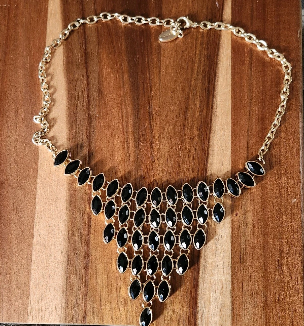 Cara New York Statement Necklace Reversible Goldtone 21 Inch Chain