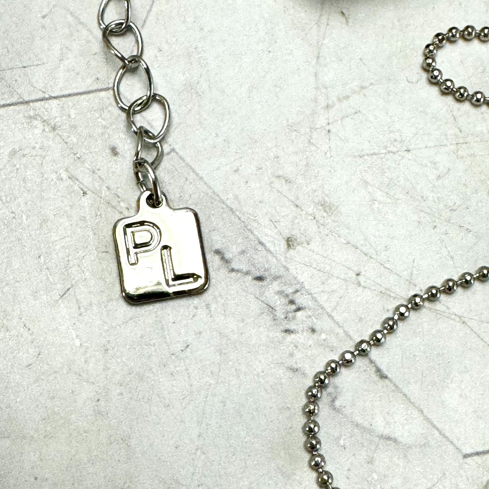 NWT Park Lane Craze Necklace Silver Tone CZ Pave Barrel Pendant Ball Chain 15″