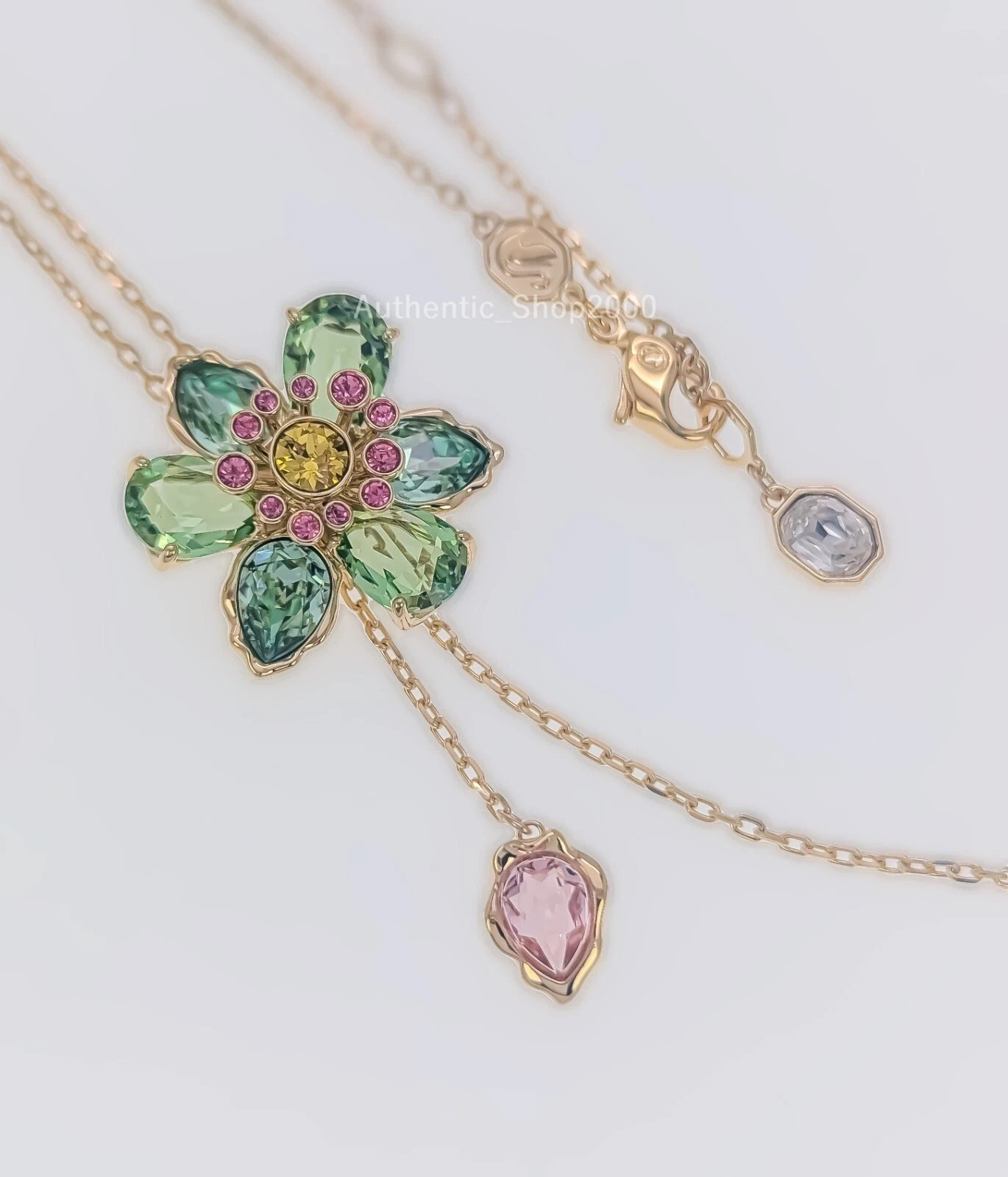 NEW 100% SWAROVSKI Multicolor Flower Idyllia Y Pendant Necklace 5717158