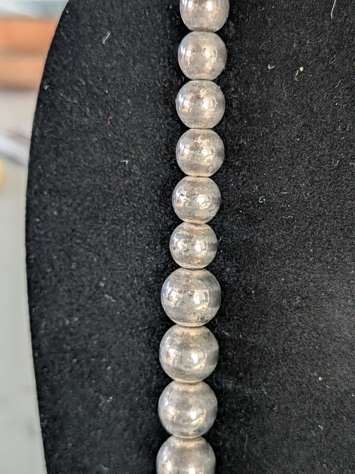 Silver Tone Beaded Necklace | Minimalist Jewelry | Everyday Wear