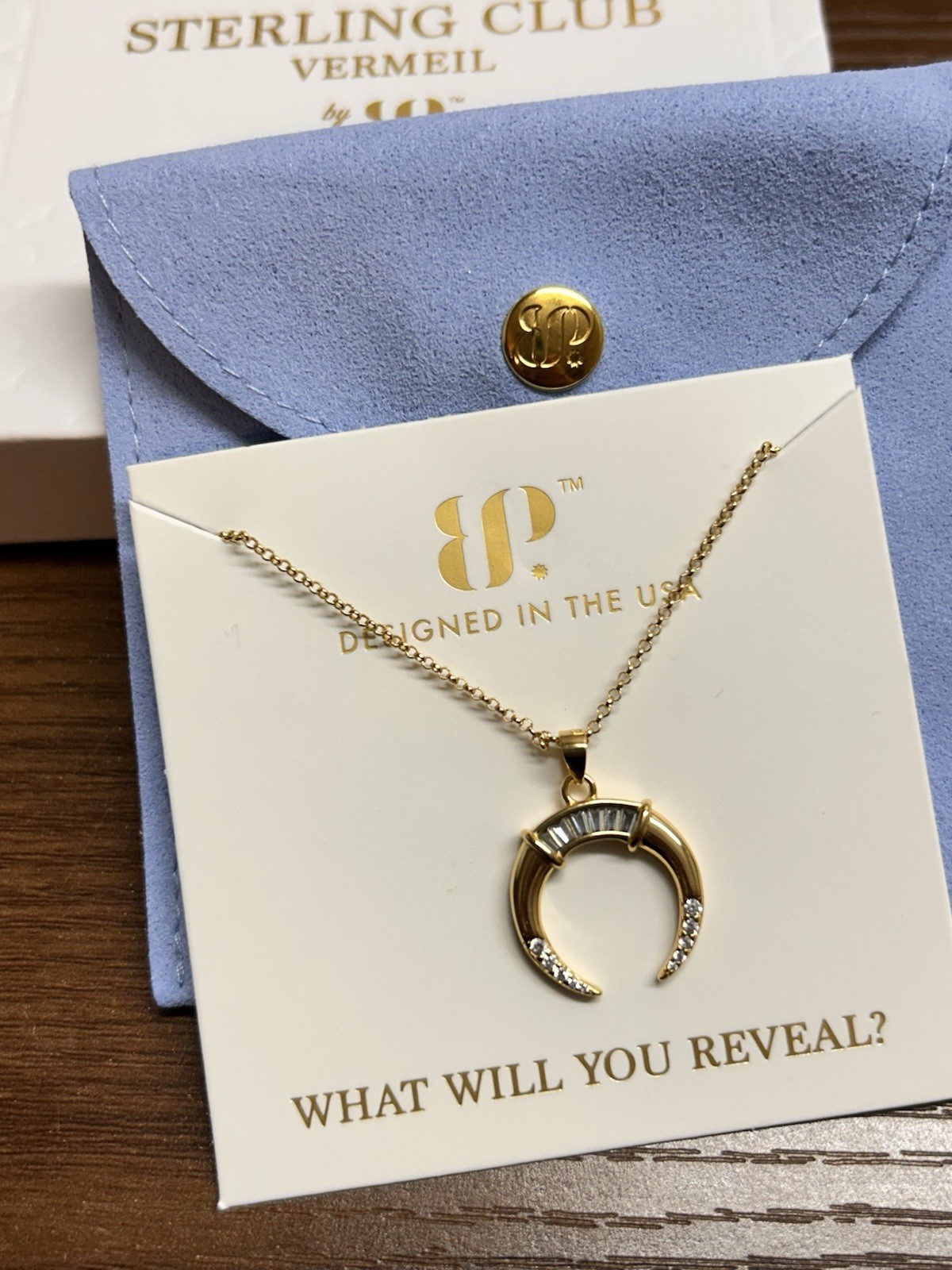 Bomb Party Sterling Club Vermeil Necklace NK25655 Effortless Win .925 Gold Plate