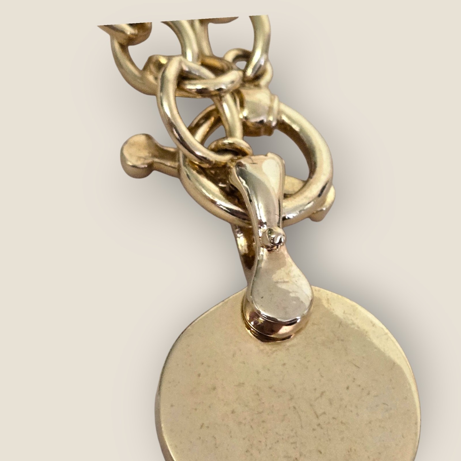 Gold Plated Toggle Necklace 17″ & Bronze Coin Enhancer Pendant & Coin Earrings