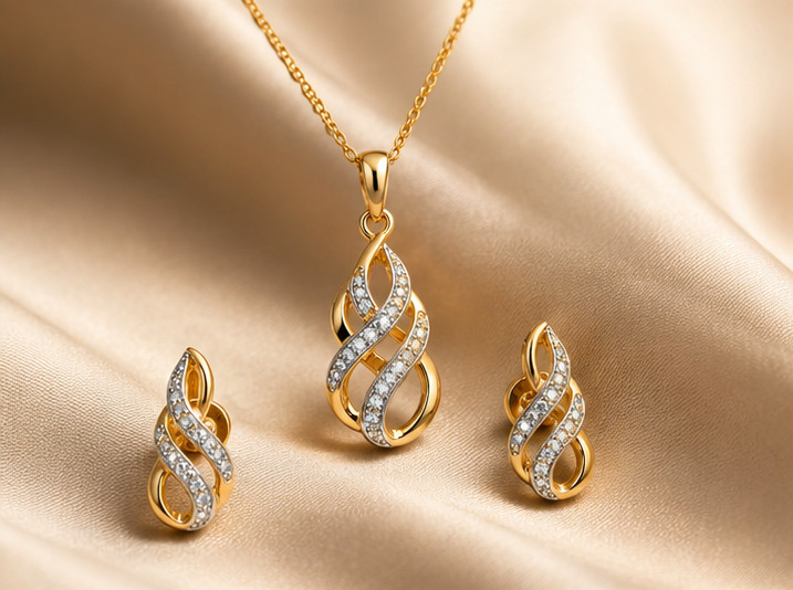 1.0Ct Round Cut Moissanite VVS1 Women’s Pendant Necklace 14K Yellow Gold Plated