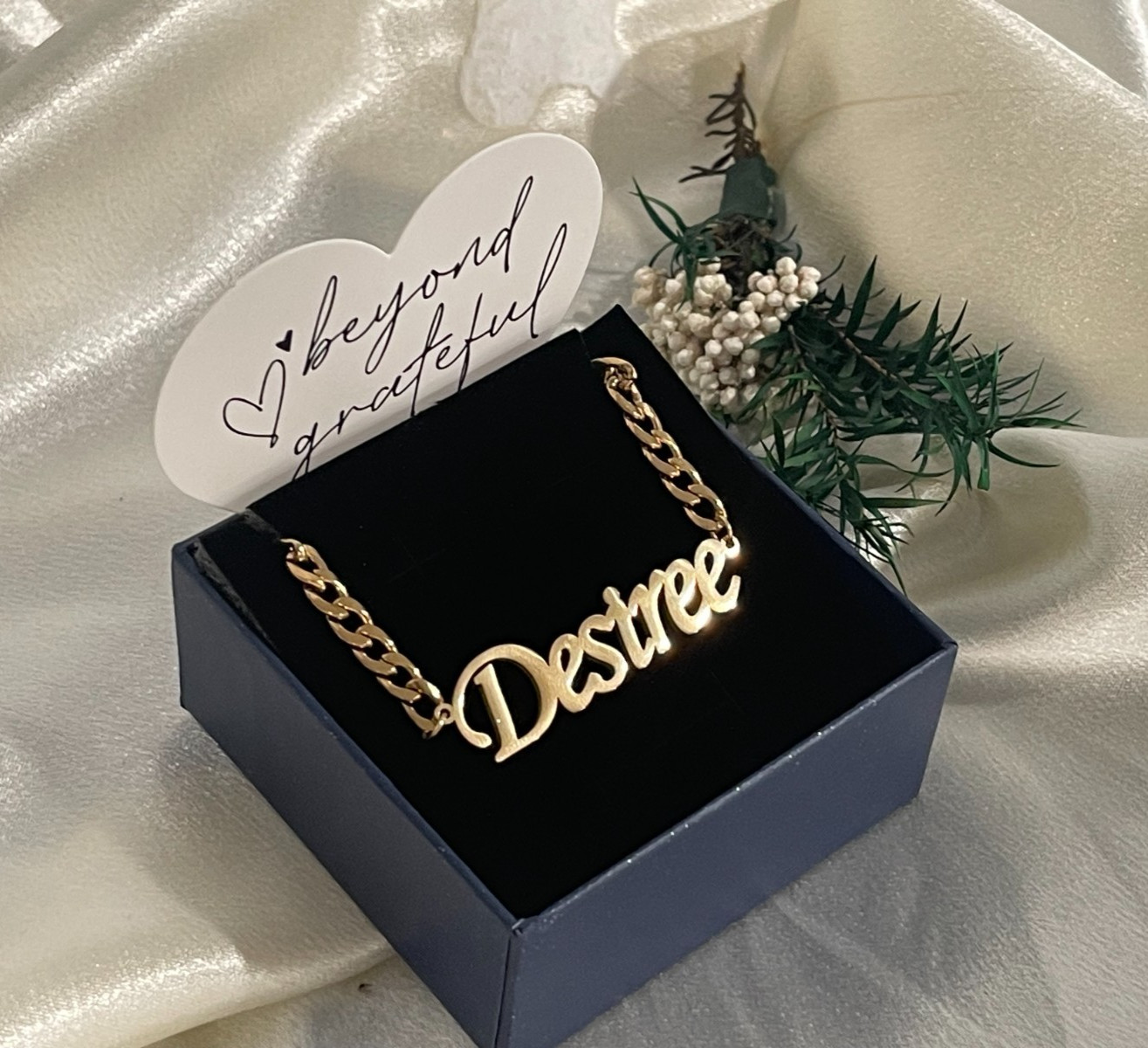 Custom Jewelry Name Pendant Necklace Personalized 5mm Cuban Chain Men Women Gold