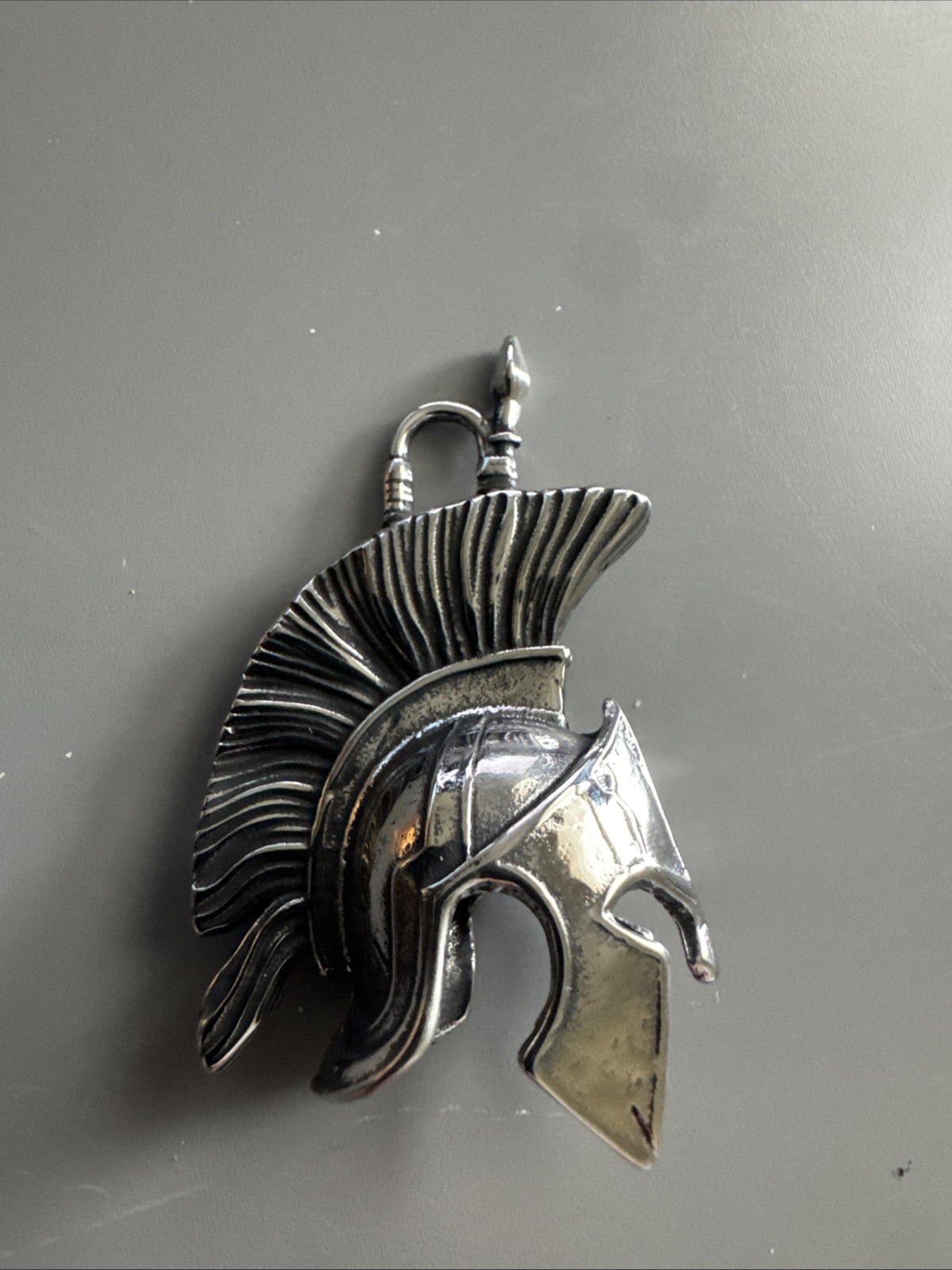 Spartan Helmet Stainless Steel Pendant 24 Inch Chain Biker Viking Men’s Fighter
