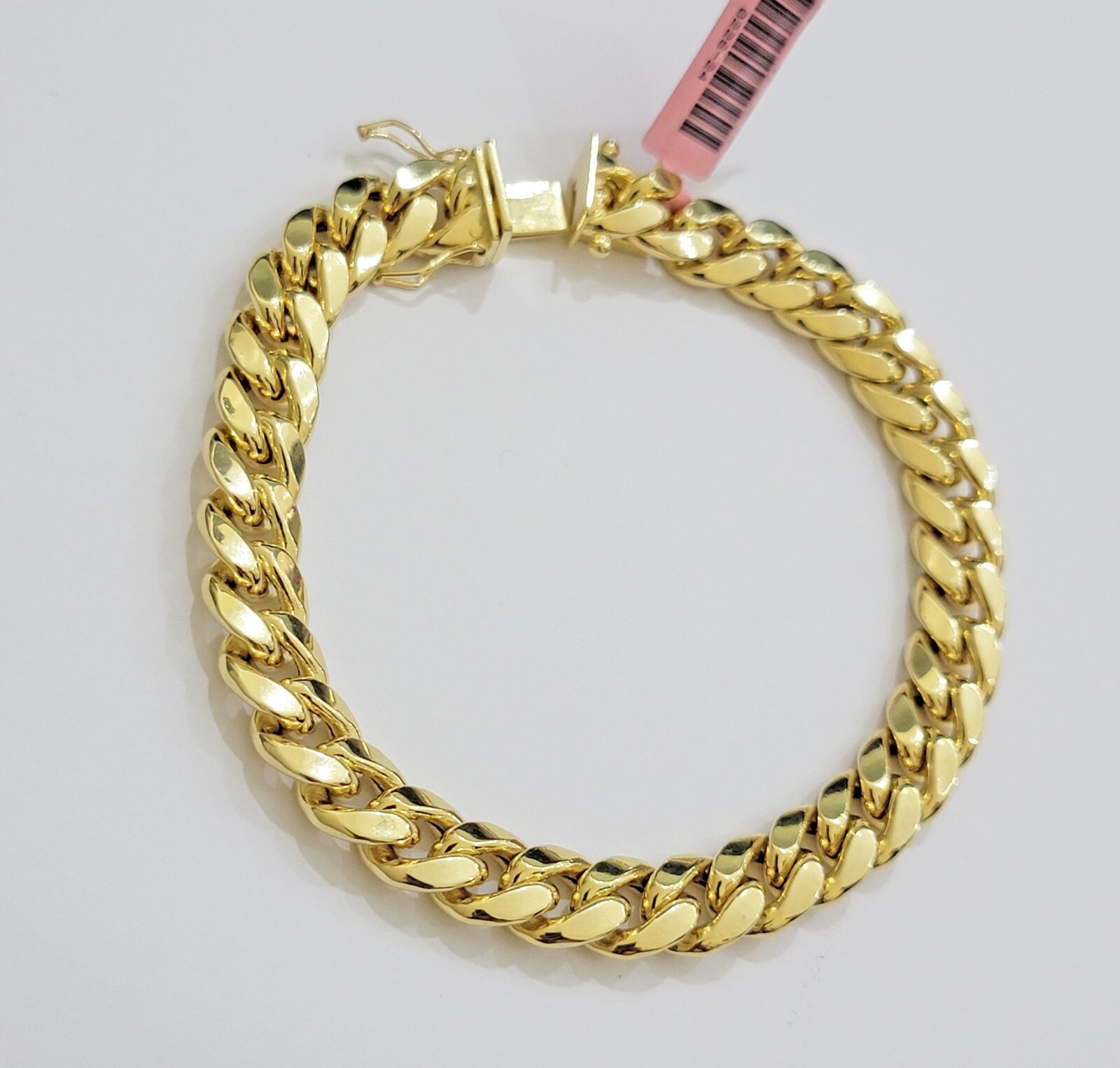 Real 14k Gold Bracelet 9mm Miami Cuban Link 7.5″- 9 Inch Mens 14kt Yellow Gold