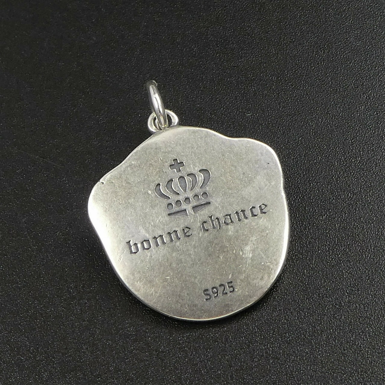 925 Sterling Silver Art Nouveau Style Lady Good Luck Charm Pendant Unique!