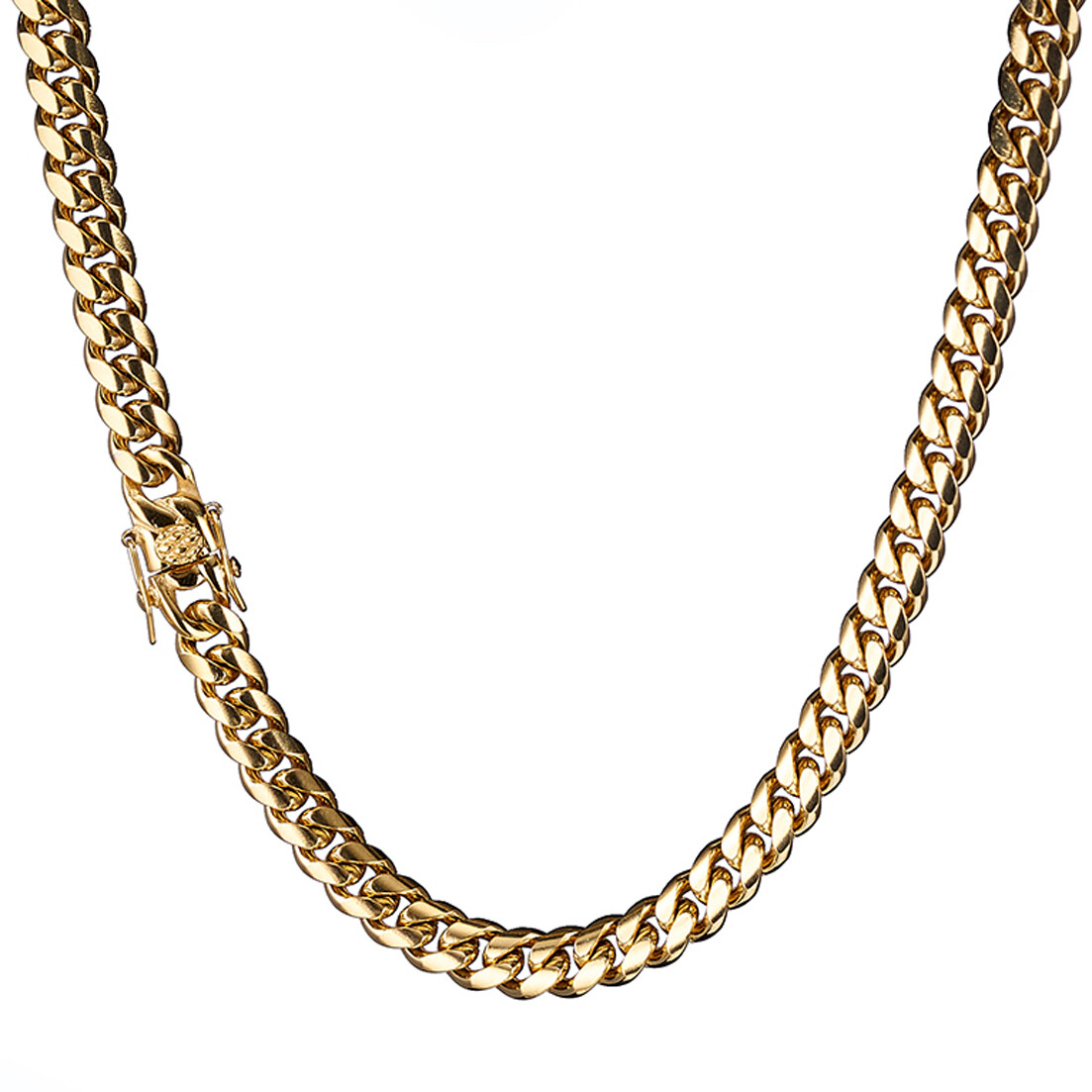 8mm-18mm Fashion Mens Chain Gold Miami Curb Cuban 316L Stainless Steel Necklace