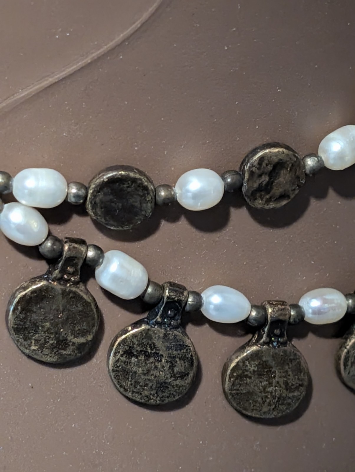 Lenny Niemeyer Handmade Brazilian Necklace, Leather, Beads & Metal Charms 48cm