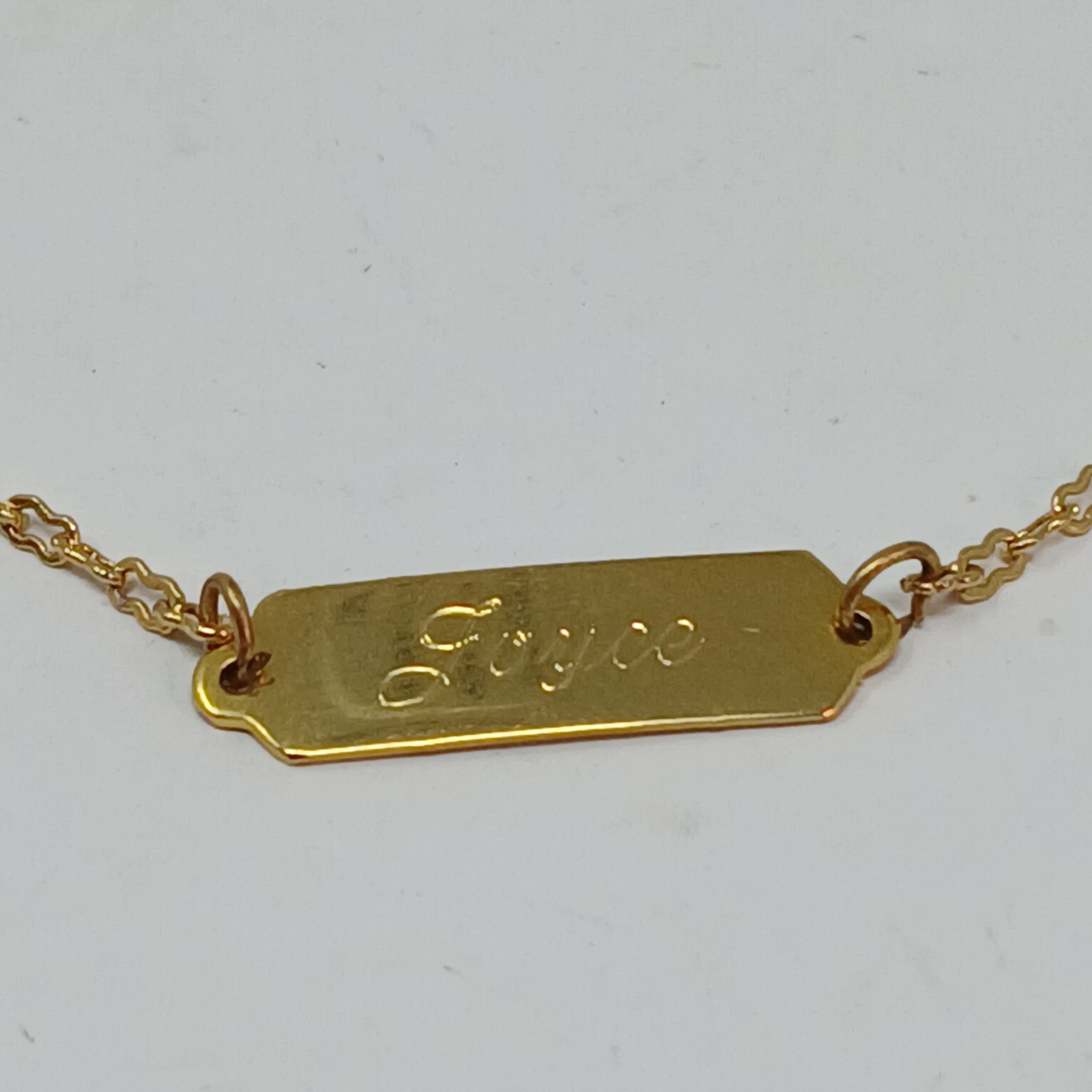 NOS Vintage Roman “JOYCE” Anklet Gold Tone Personalized