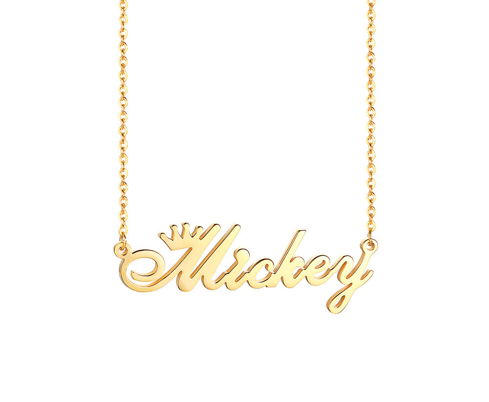 Personalized Name Custom Letter Gold Women Necklace Stainless Steel Pendant Gift