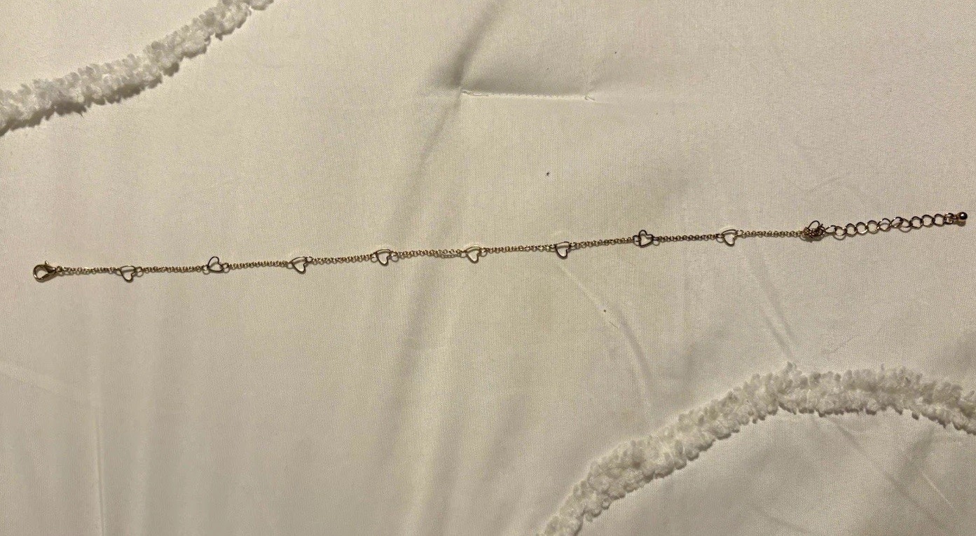 Rose Gold Heart Chain Necklace Adjustable Extender Clasp Ring Closure