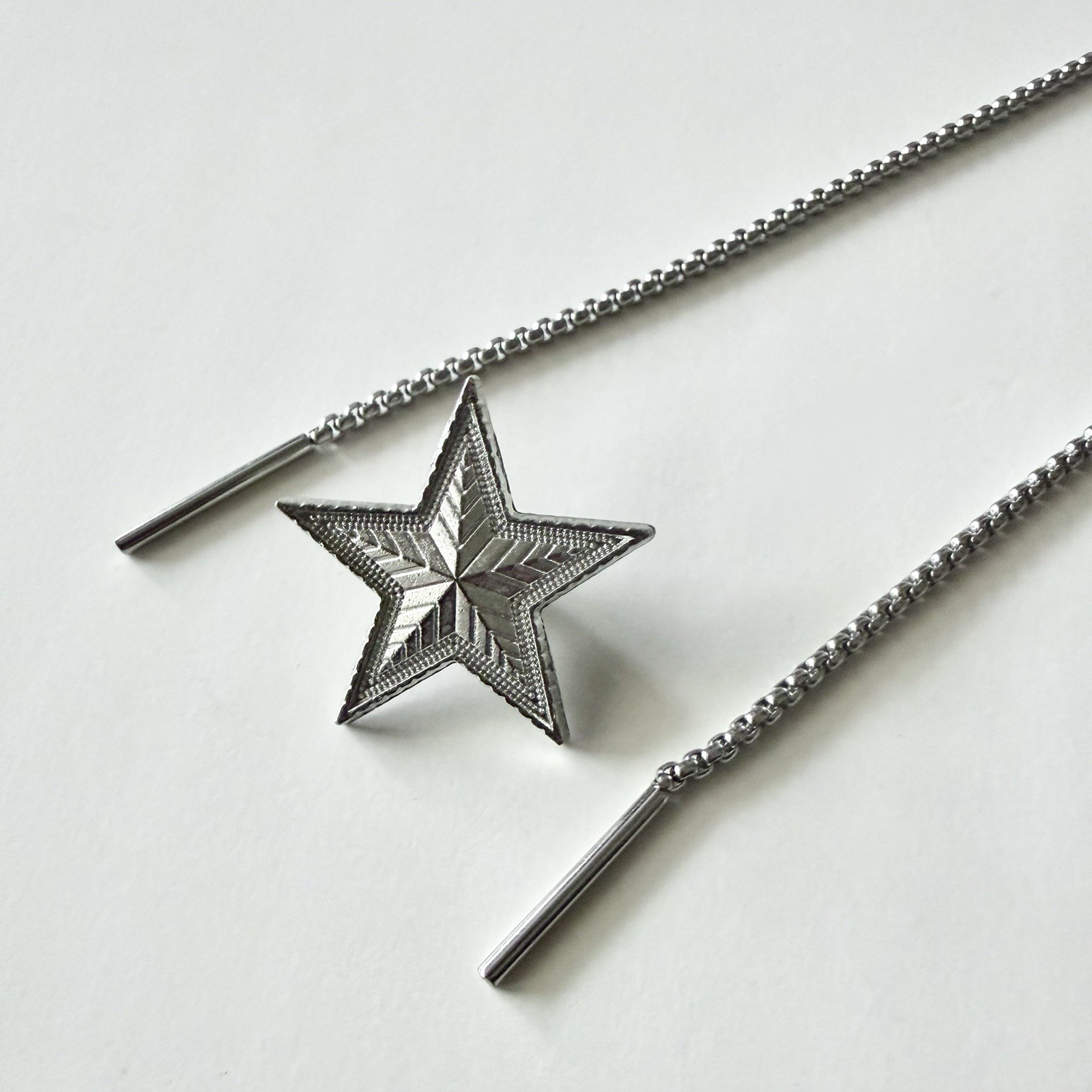 Silver Star Bolo Lariat Necklace multiple ways to wear ⭐️Choker, Bracelet, Belt