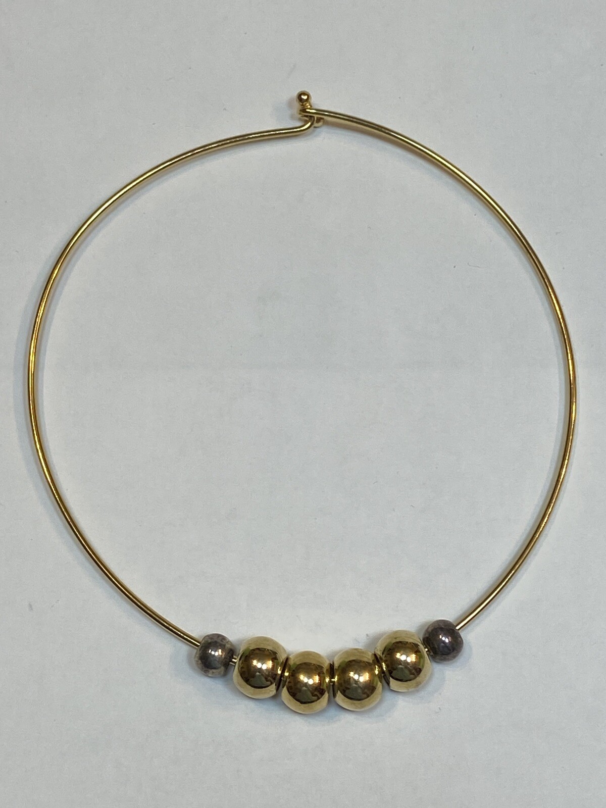 Necklace Gold Metal Beads Ring Choker Fashion Jewelry Ladies Contemporary Modern