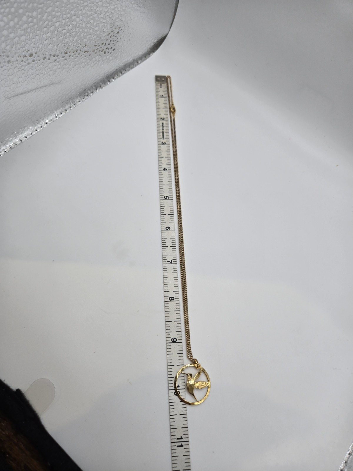 14K Gold Plated Hummingbird Necklace Dainty Chain Good Luck Protection Talisman