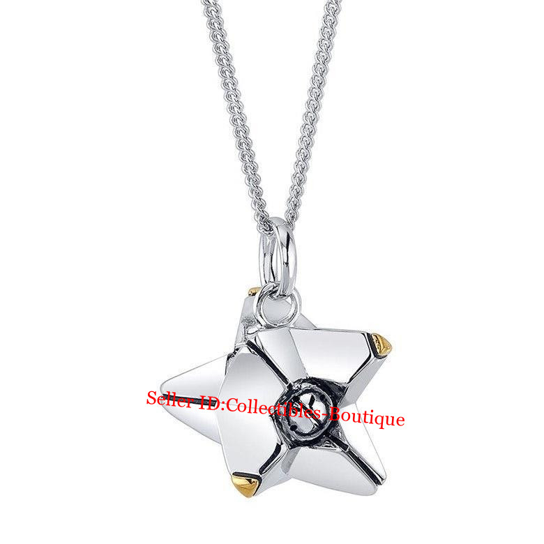 Bungie Destiny 2 Necklace Choker Couples Pendant Ghost Silver Color Ring Gift