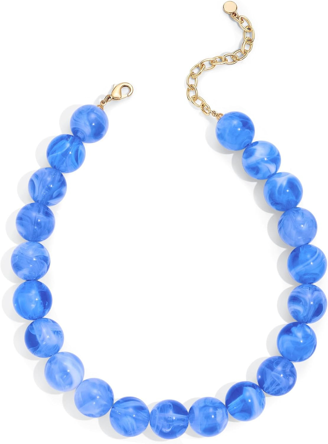 Chunky Bead Necklace for Women Colorful Acrylic Choker Necklace Y2K Style Jewelr