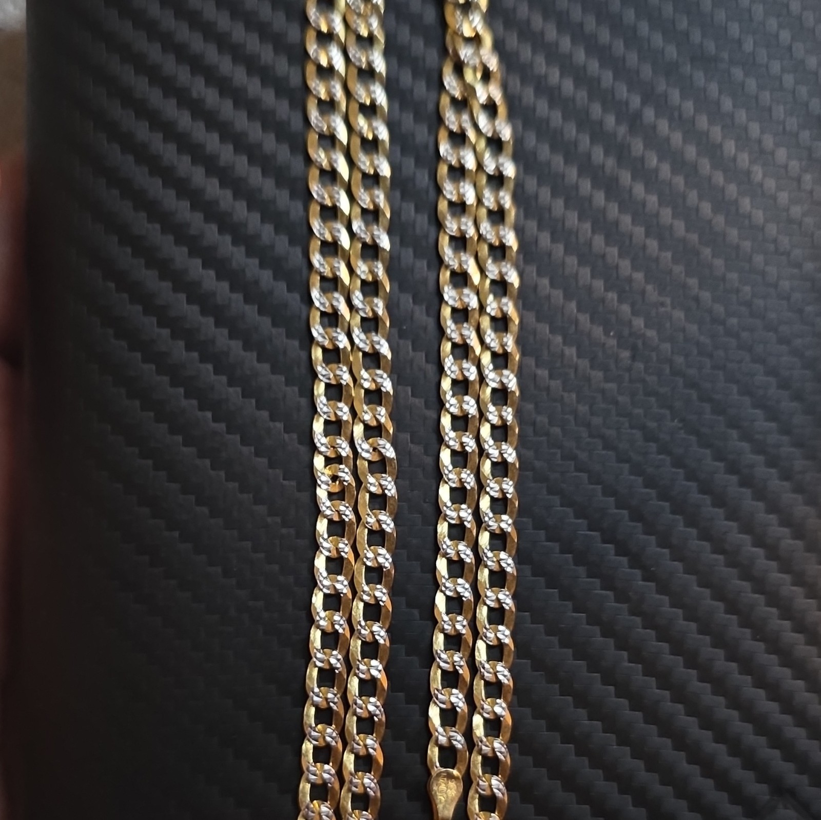 24″ 5mm Silver .925 Gold Plated Cuban Necklaces Diamond Cut