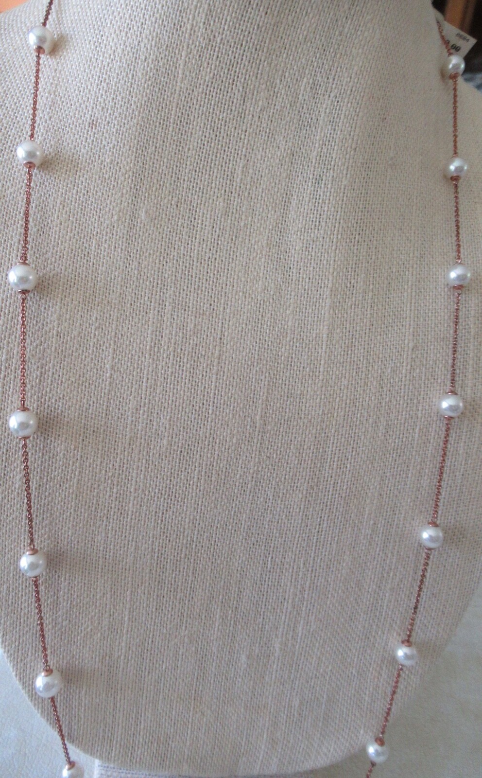 NWT Majorica Pearl Necklace 92.5 Sterling Silver/ Rose Gold Finish- $210