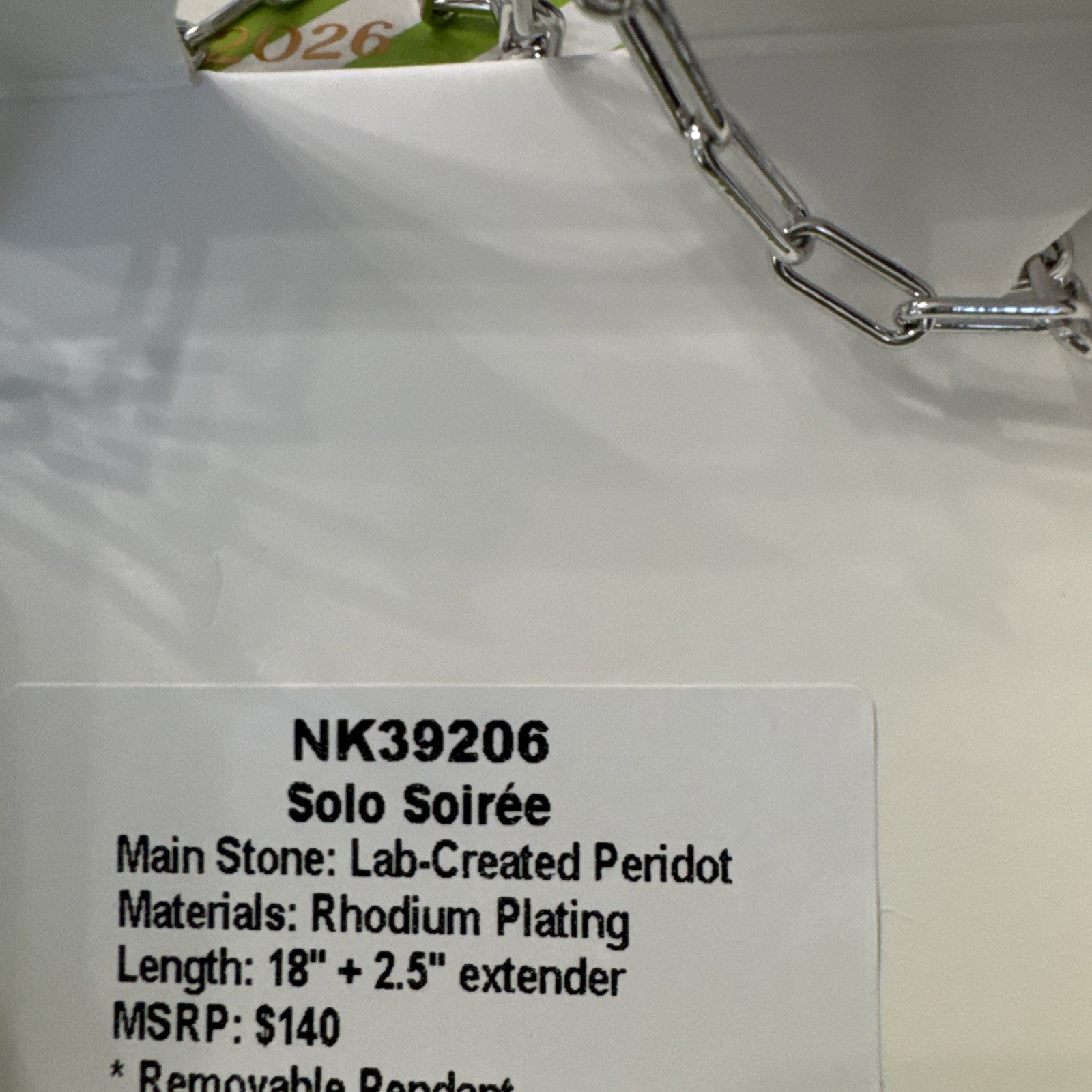 Bomb Party August 2026 “Solo Soirée” LC Peridot Rhodium Plating
