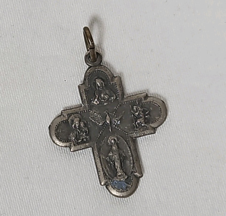 Catholic Medals 16x Lot Pendants Crosses Religious Saints Luke Joseph St Anthony
