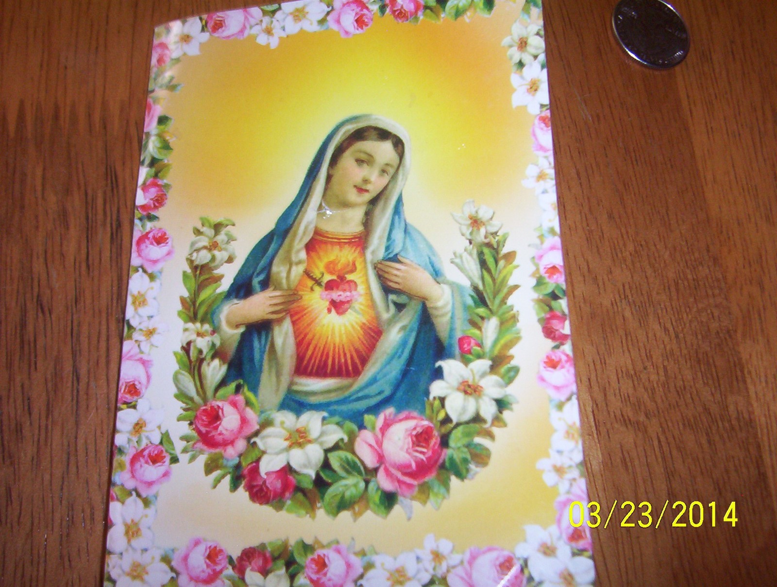 HOLY QUEEN PENDANT W/22″ CHAIN AND PRAYER CARD