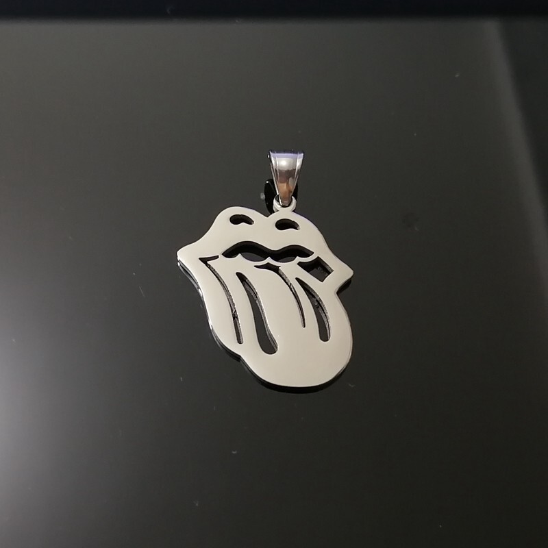 Rolling Stones stainless steel polishing pendant Rock music charm