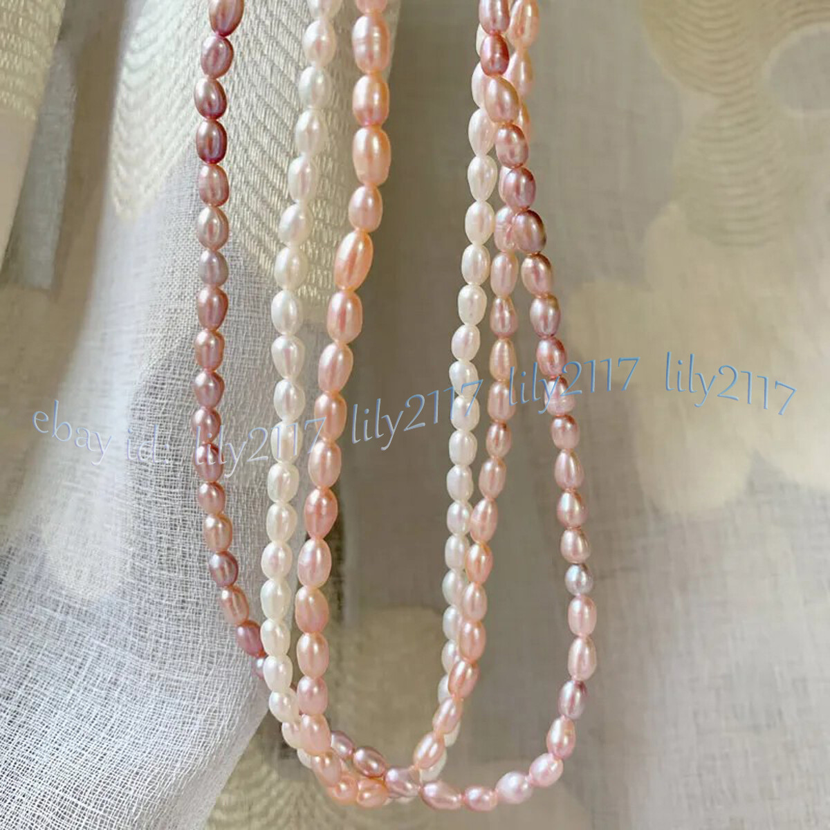Small 4-5mm Real Natural Multicolor Freshwater Baroque Pearl Necklace 14-48 inch