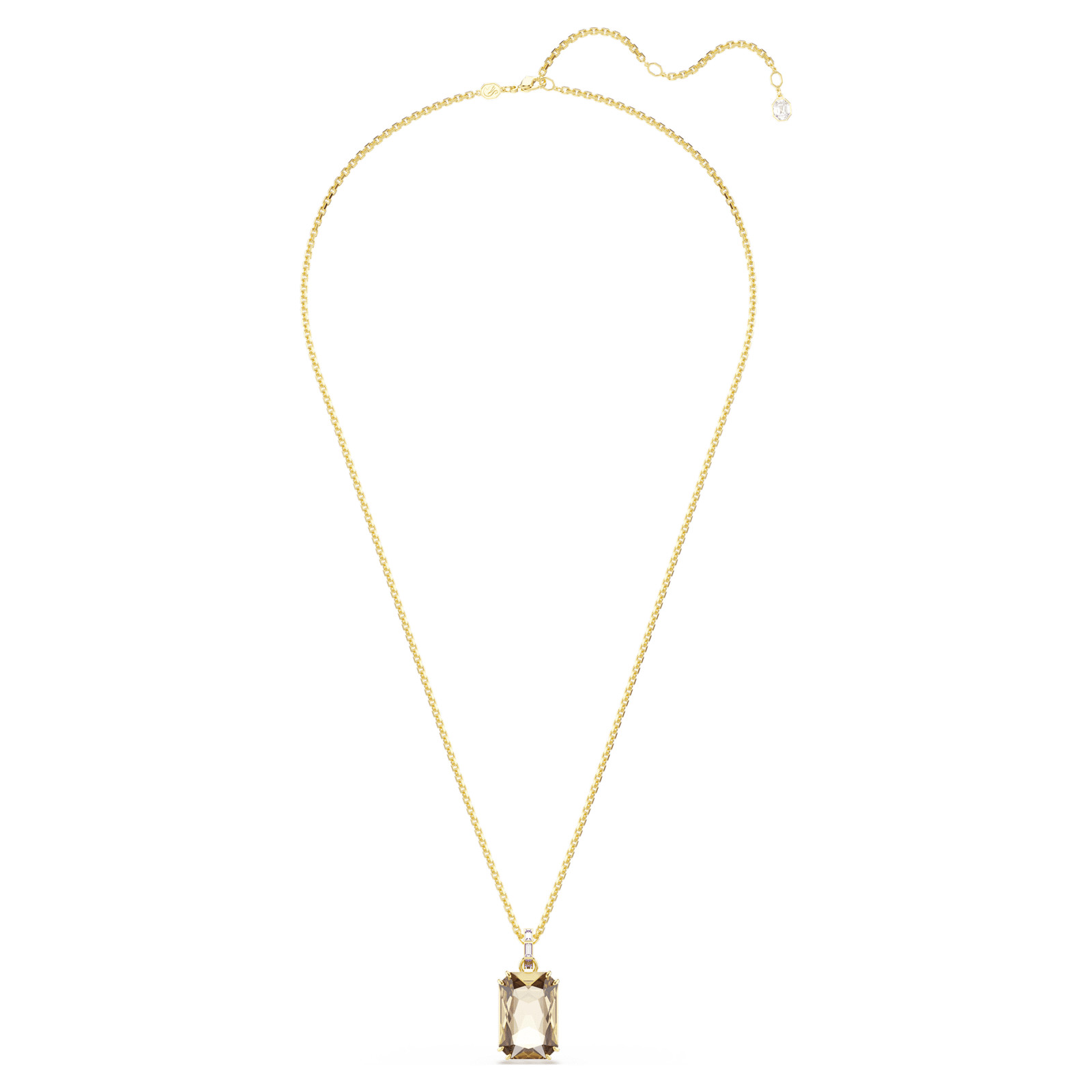 Swarovski Millenia Pendant Necklace Octagon Cut Caramel Gold-Tone Plated 5725752