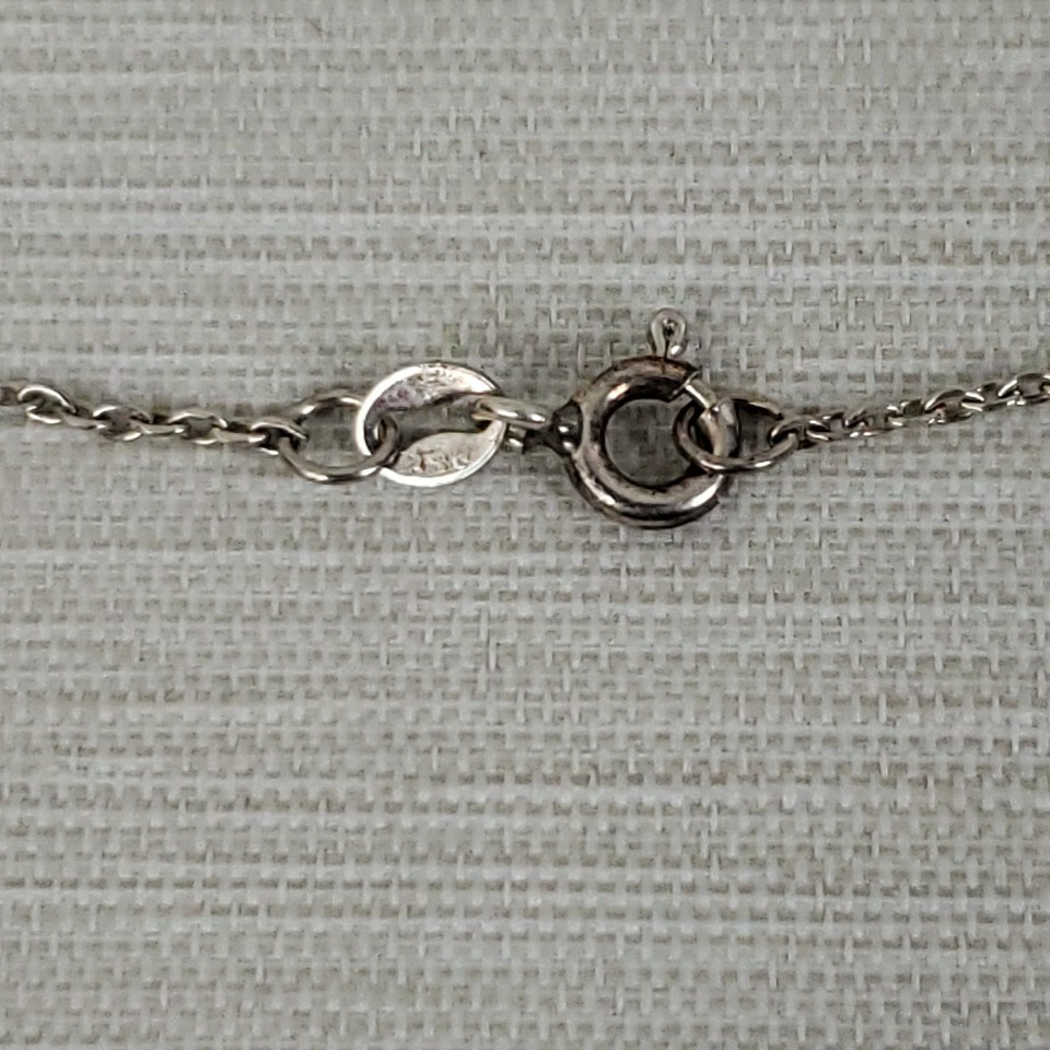 MOM Pendant Infinity Butterfly Dangle 18″ Necklace Marked SA 925 Sterling Silver
