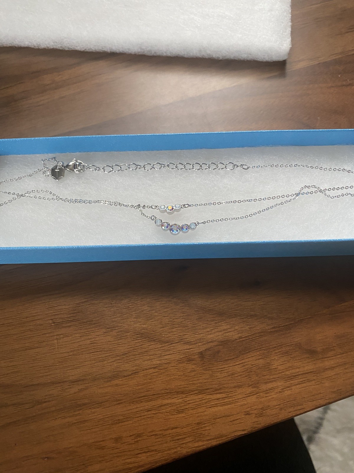 Touchstone Swarovski Crystal Necklace Double Dutch Blue/Multicolor