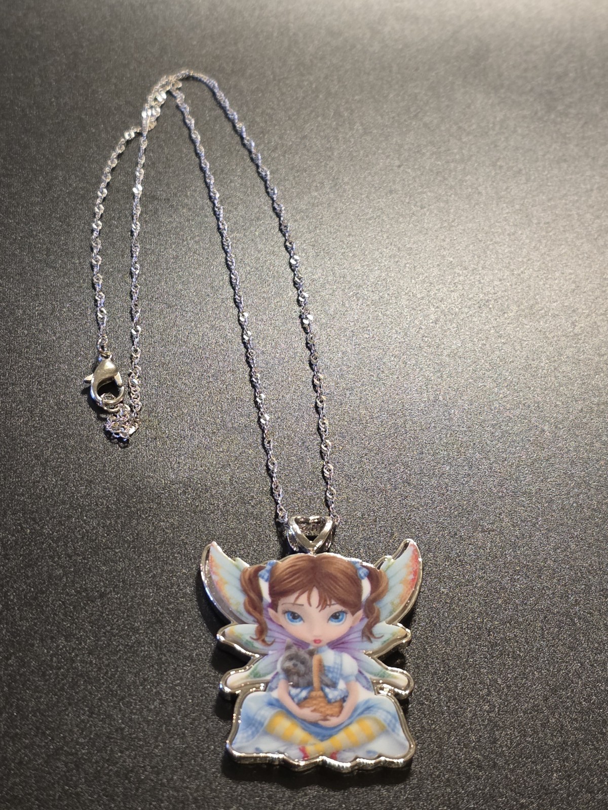 Beautiful Multicoloor Fairy Butterfly Princess Pendant Necklace