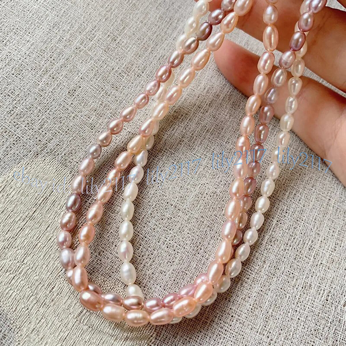 Small 4-5mm Real Natural Multicolor Freshwater Baroque Pearl Necklace 14-48 inch
