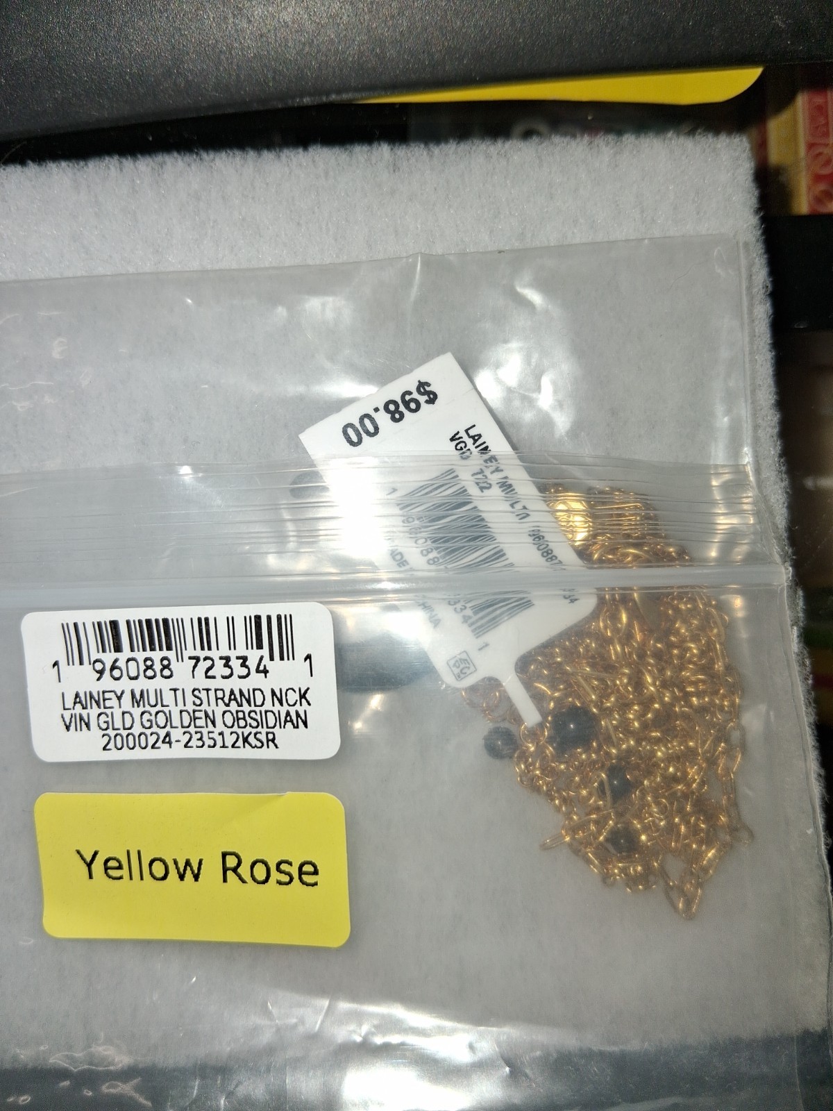 Lainey Wilson Yellow Rose Kendra Scott Multi Strand Crescent Necklace Whirlwind