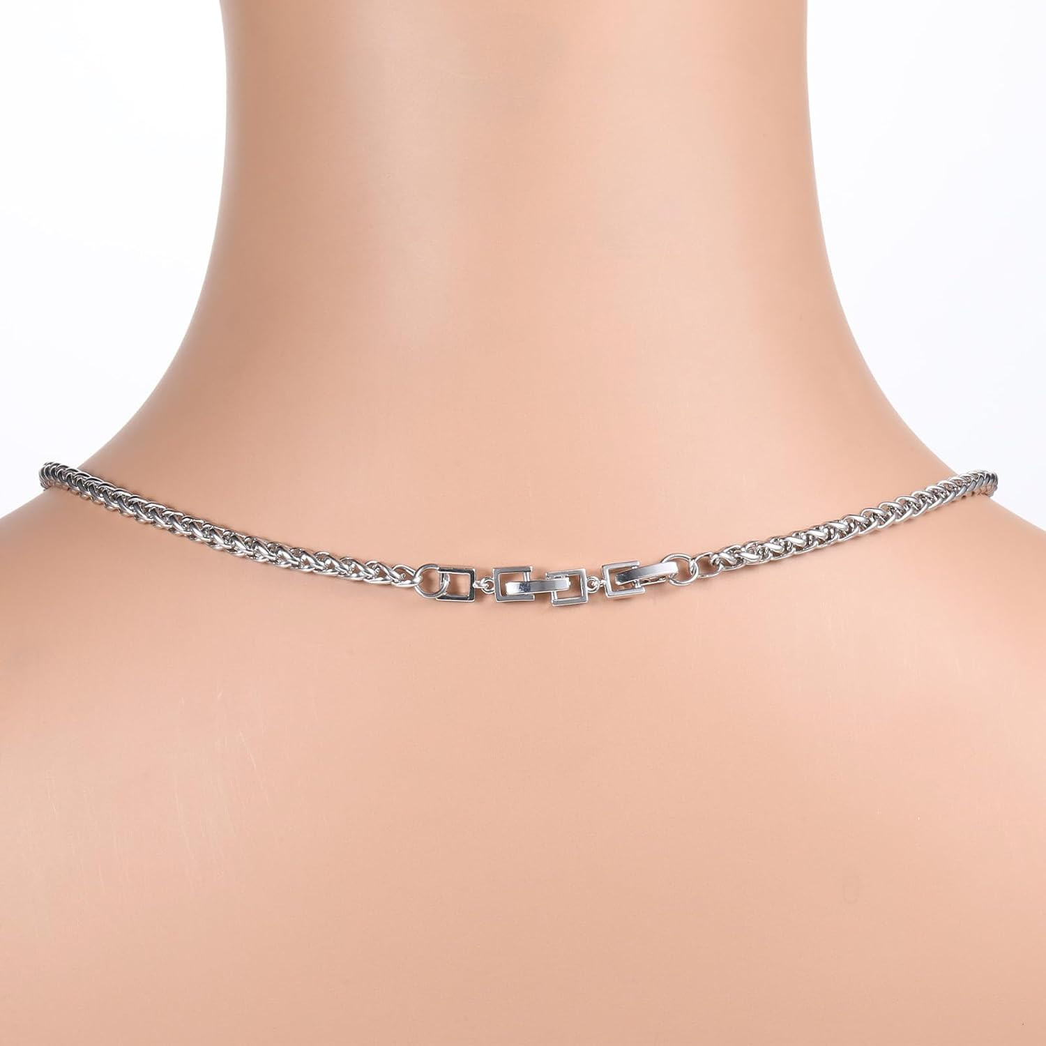 3 Pcs Bracelet Extender Silver Necklace Extender Silver Jewelry Clasps Women Fol