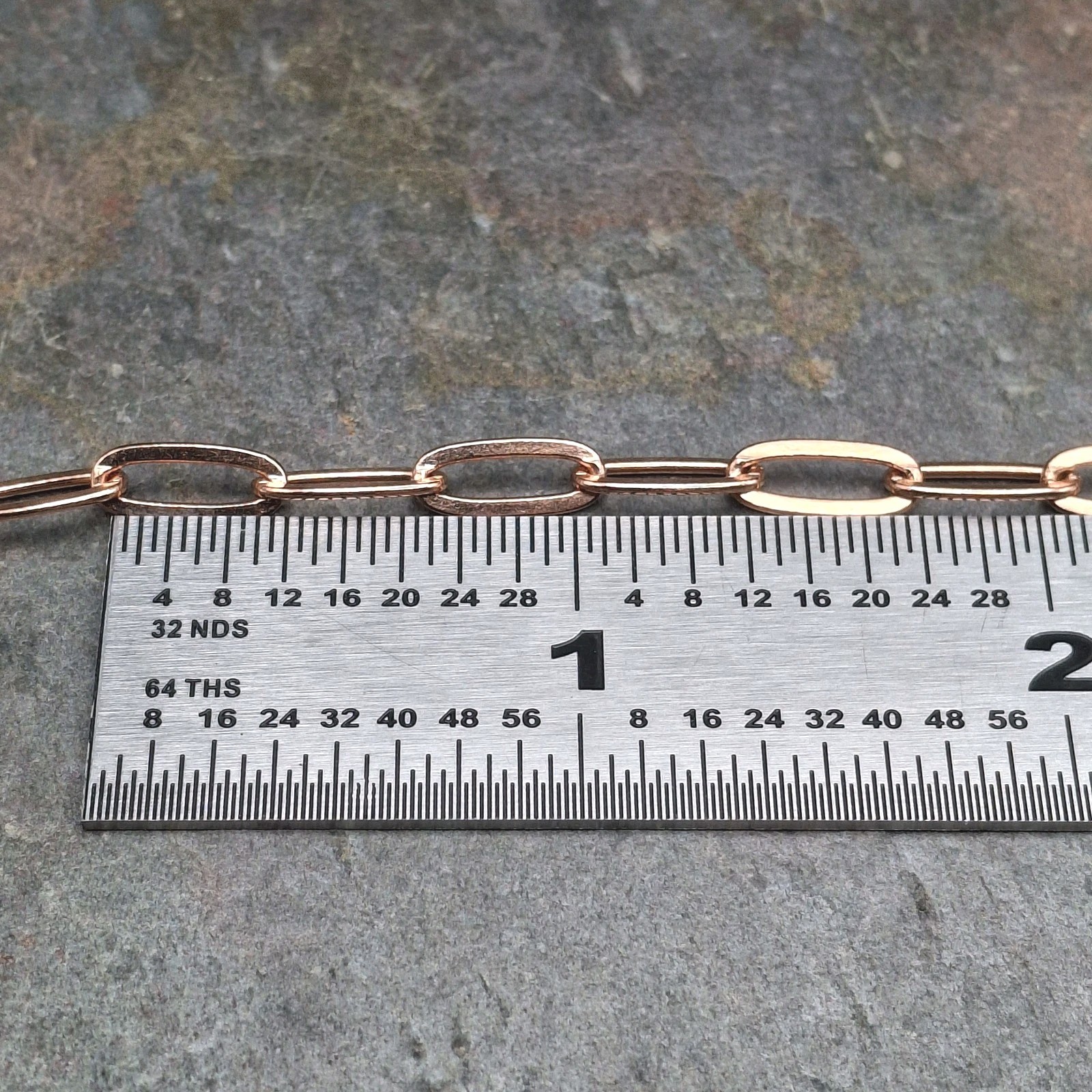 Solid Copper Paperclip Link Necklace 14-23 inch Adjustable Modern Statement