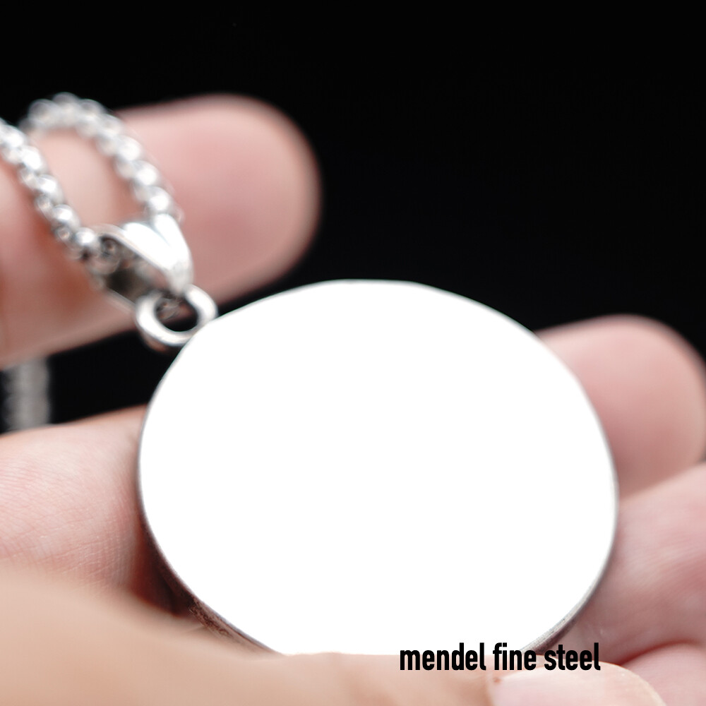 MENDEL Mens Hip Hop Black CZ Greek Medusa Snake Pendant Necklace Stainless Steel