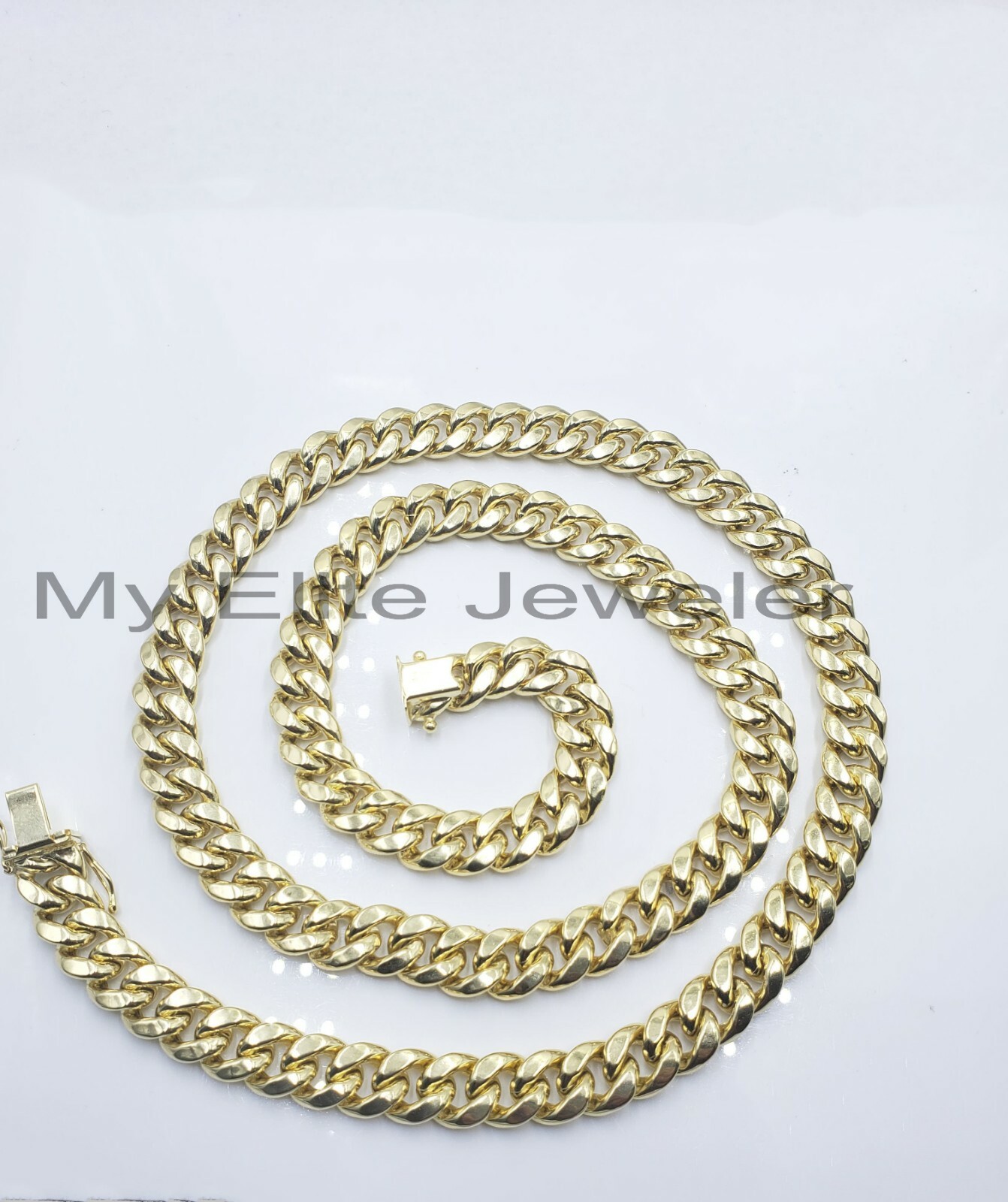 14k 10mm Mens Chain Miami Cuban Link Necklace 22″ REAL 14KT Real Gold Sale.