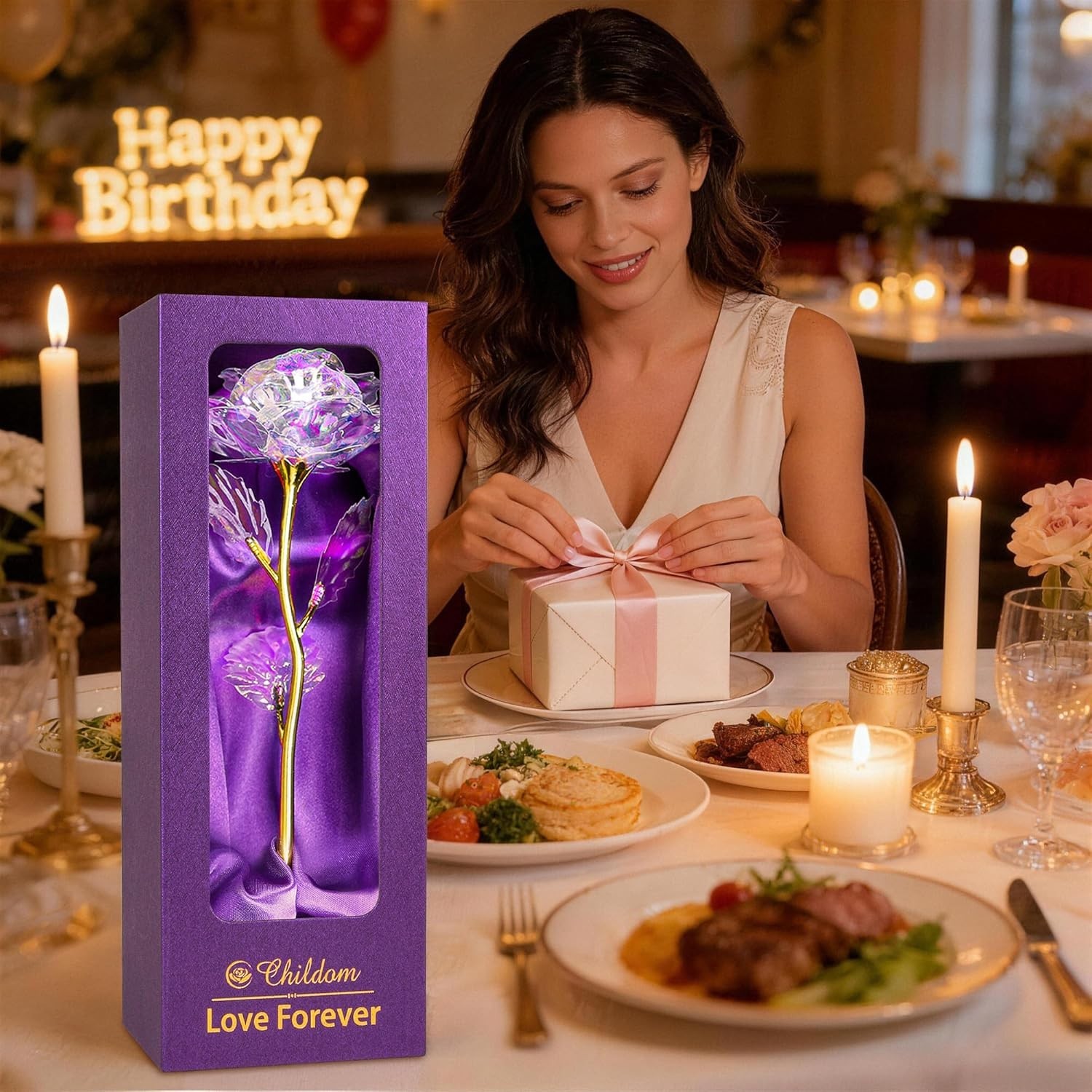 Everlasting Rainbow Rose Gift Box – Perfect for Mother’s Day & Special Occasions