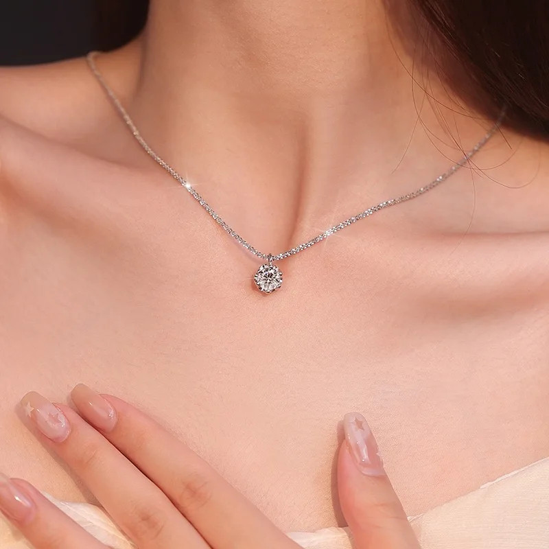 Andara Luxury 925 Sterling Silver AAAAA Fashion CZ Pendant Necklace