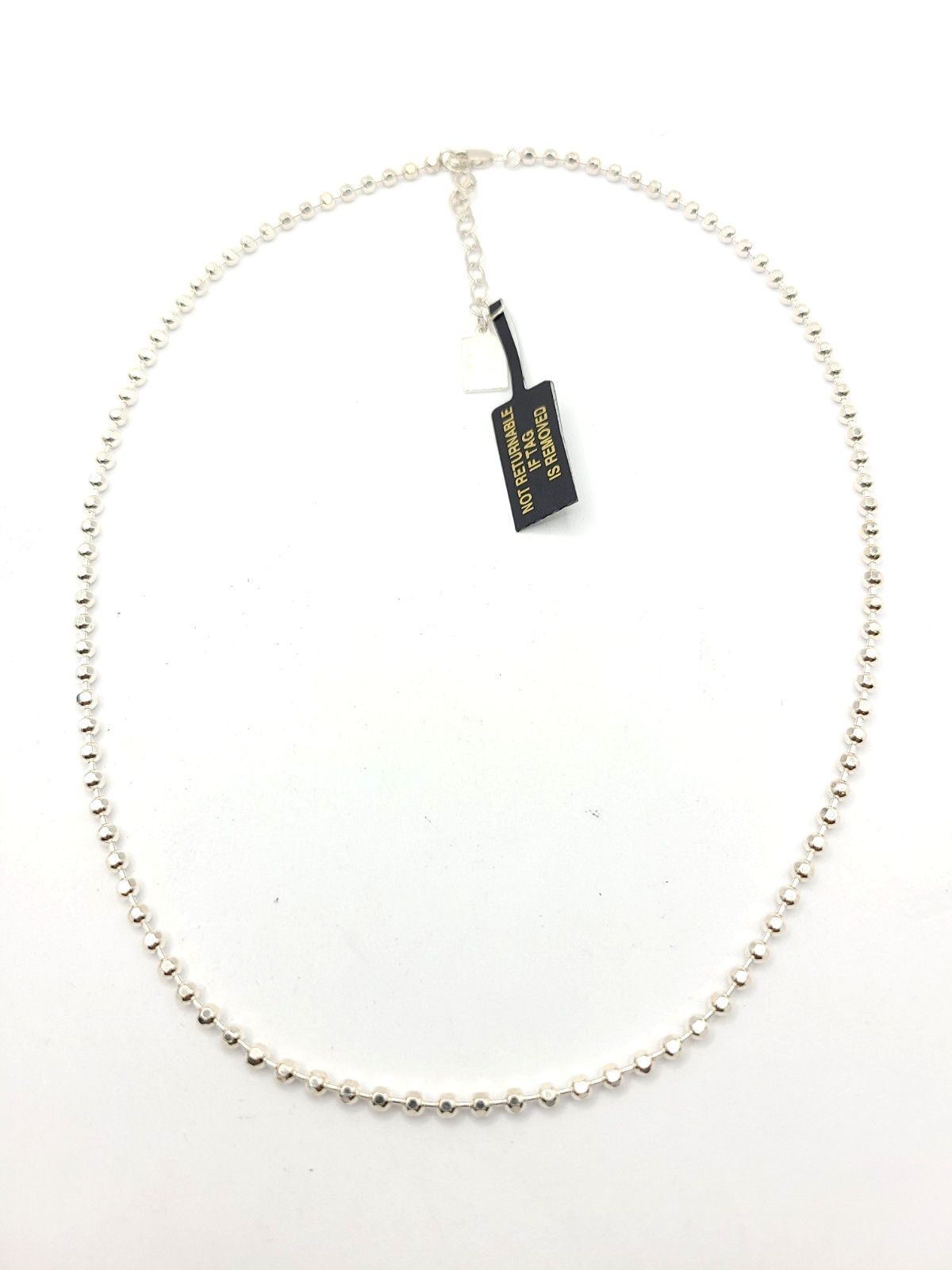 Louise Carter Monaco 3mm Tennis Necklace Silver-tone 16″-18″