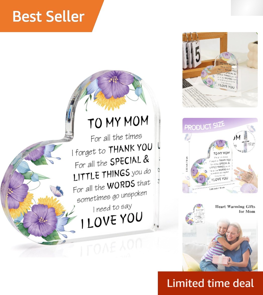 Elegant Acrylic Desk Decor for Mom, Perfect for Birthdays & Special Occasions