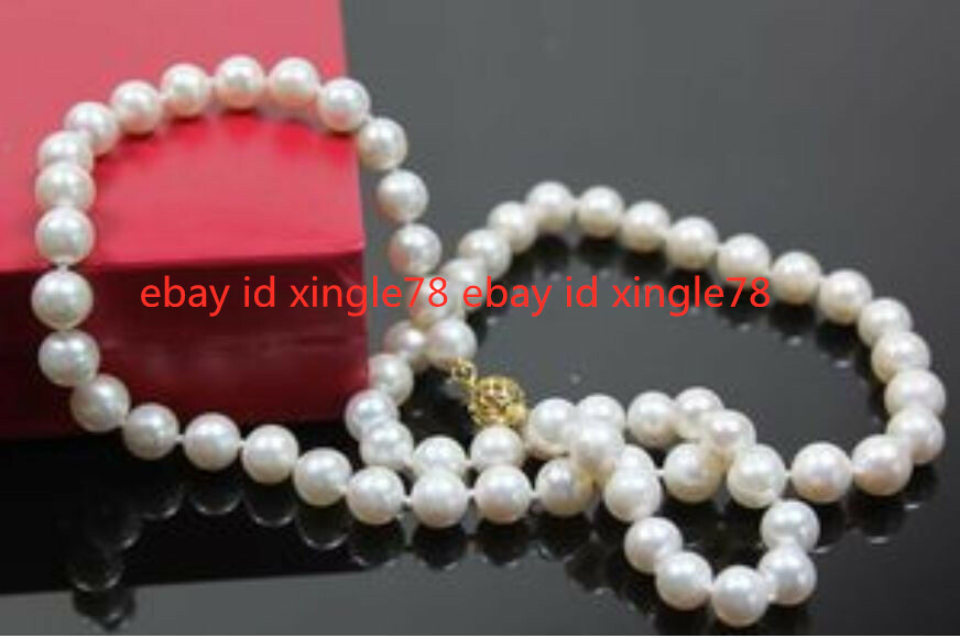 Genuine 7-8mm Natural White Freshwater Cultured Pearl Necklace 20 inch