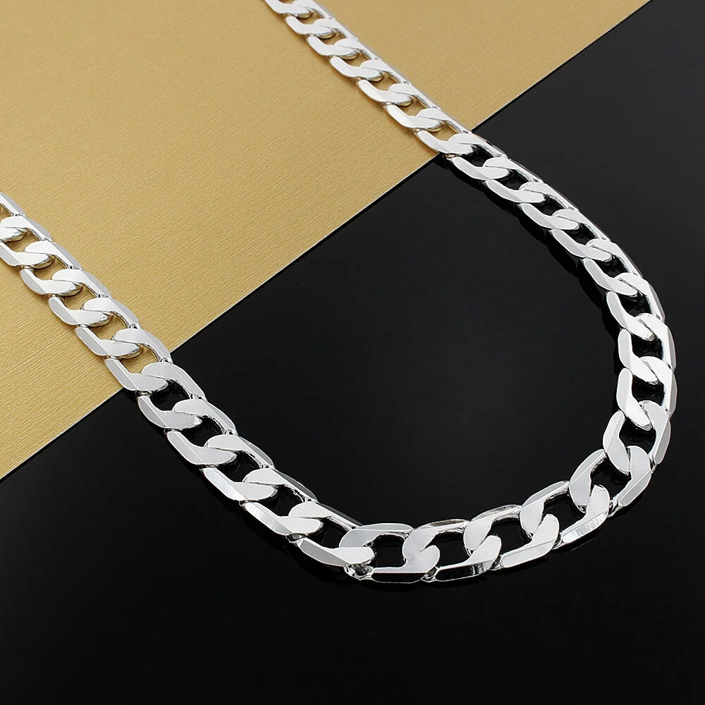 Special Offer Silver Color Necklace for men’s 20/24 Inches Classic 8MM Chain
