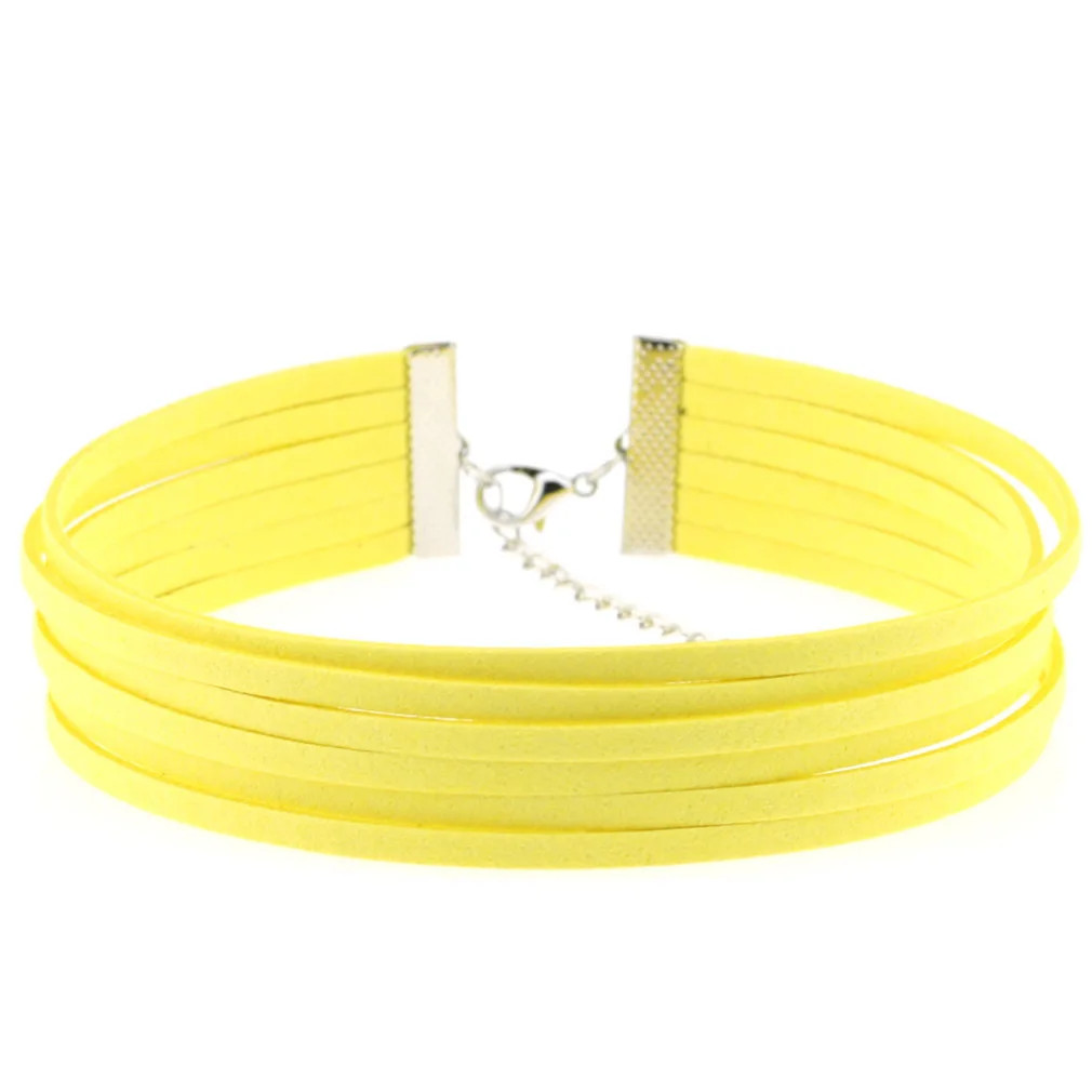 Unisex Vintage Velvet Punk Chokers Necklaces for Women Men Multi-layer Gothic