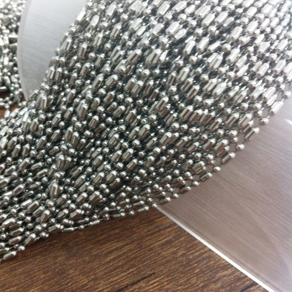 16″-40″ 100pcs/lot Ball Chain Stainless Steel DIY Jewelry For Necklace In Bulk