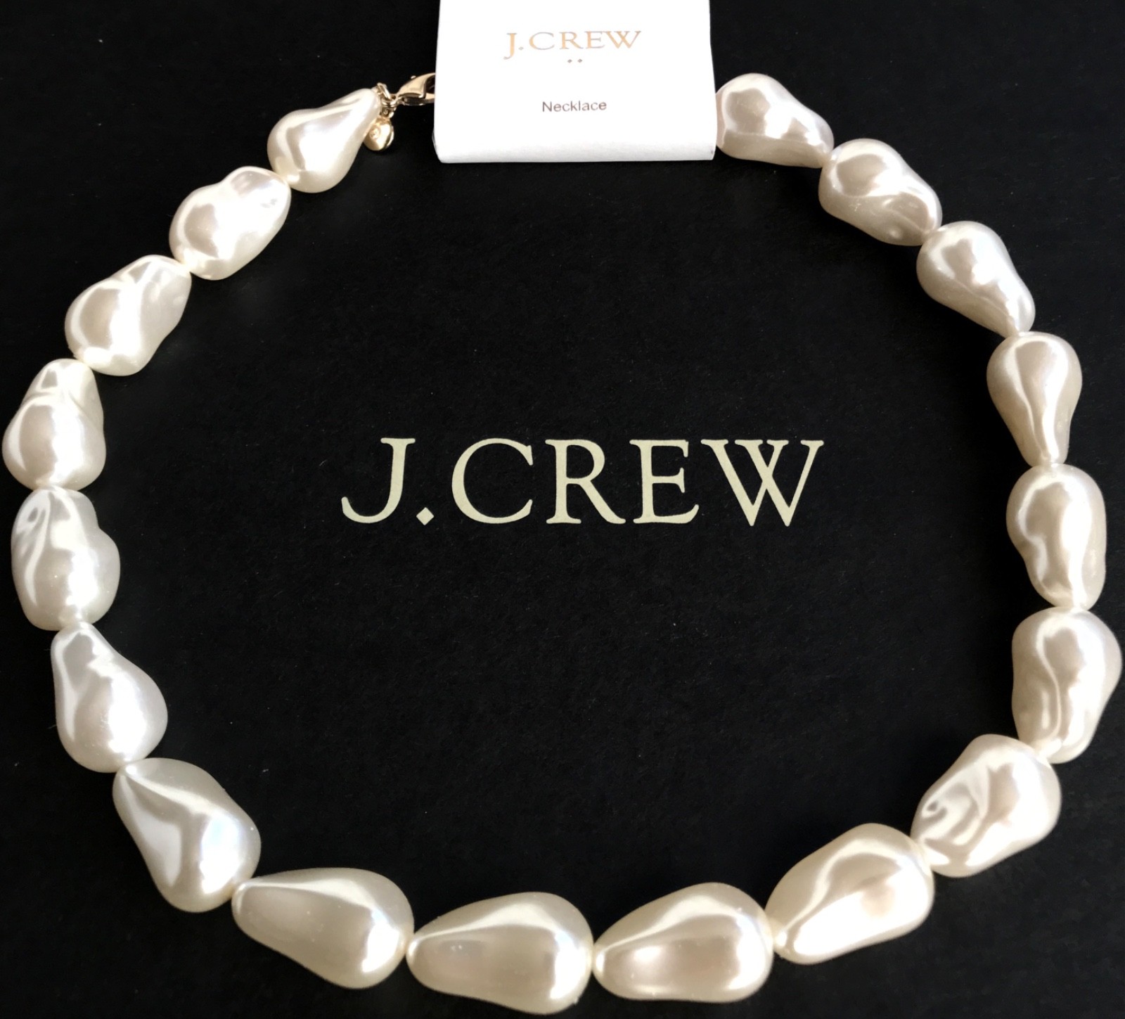(NEW) Women’s J.Crew Factory Large Pearl-Effect Necklace – Size: OS (One Size)