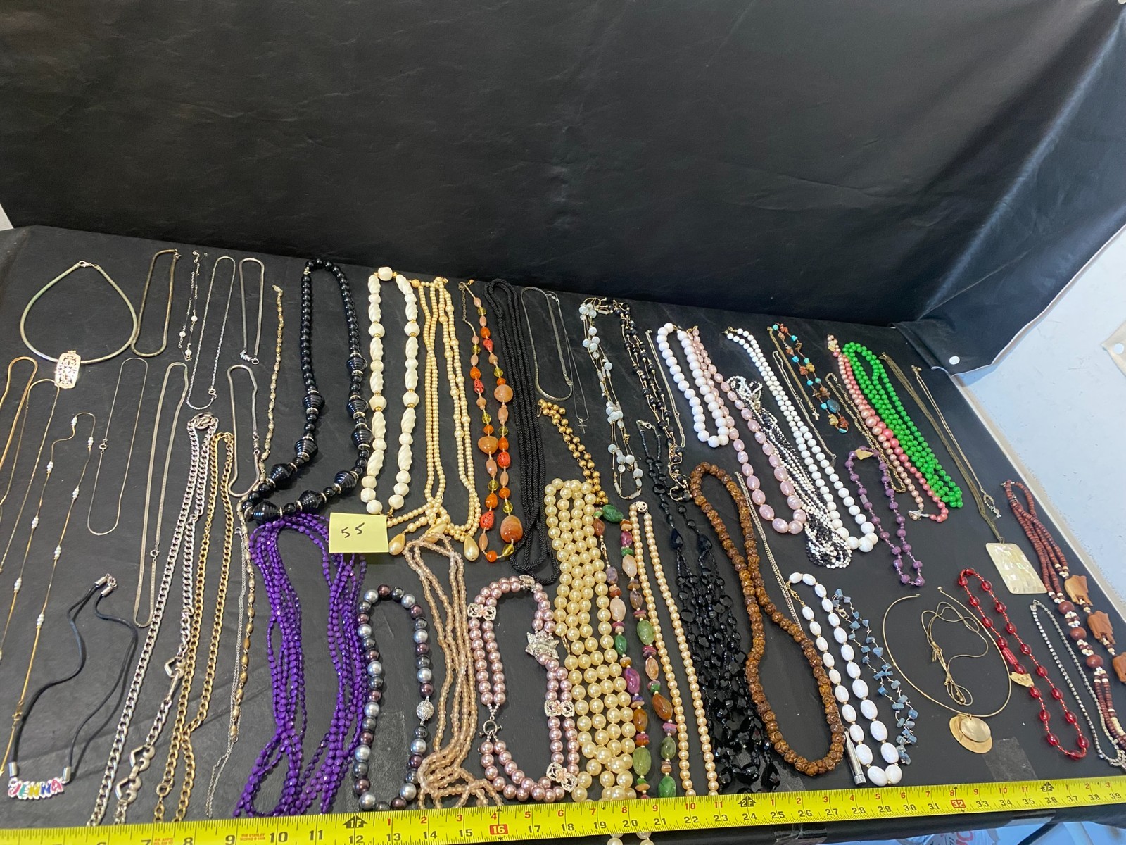 Necklace lot 55 necklaces jewelry pendant beaded chain mixed brands