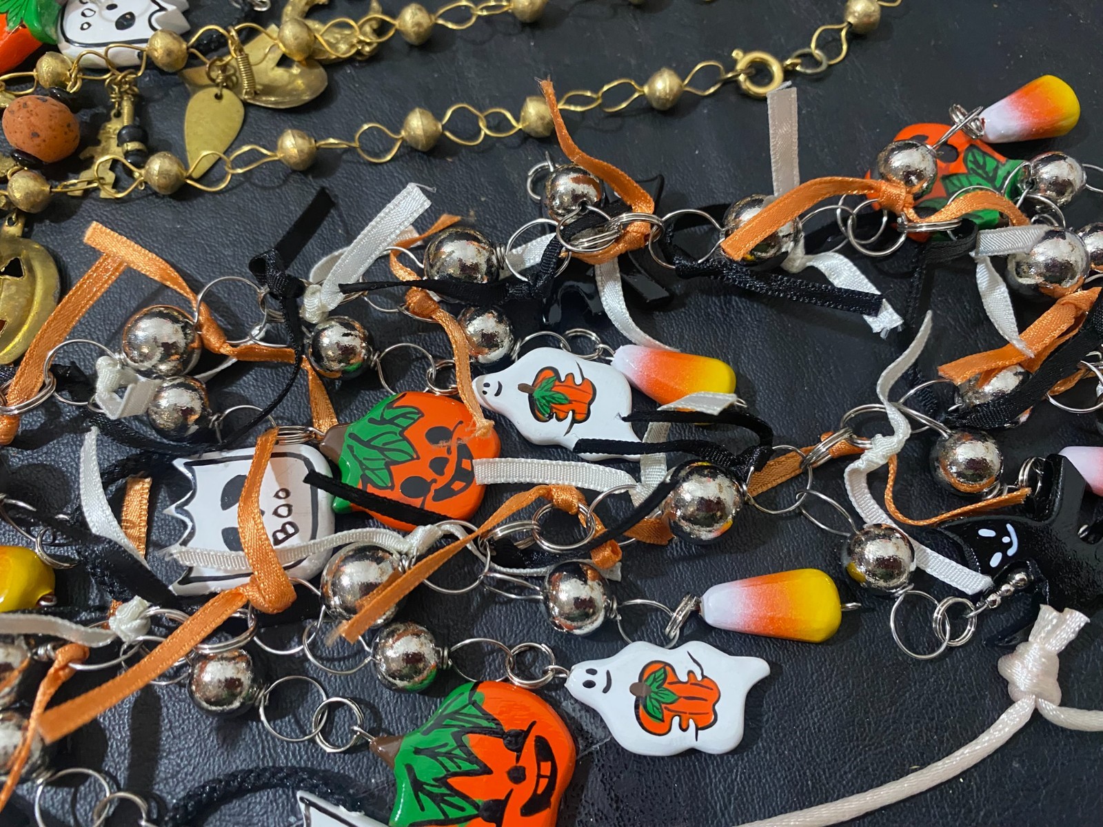 festive Necklace lot 30+ necklaces pendant chain charm many handmade holiday +